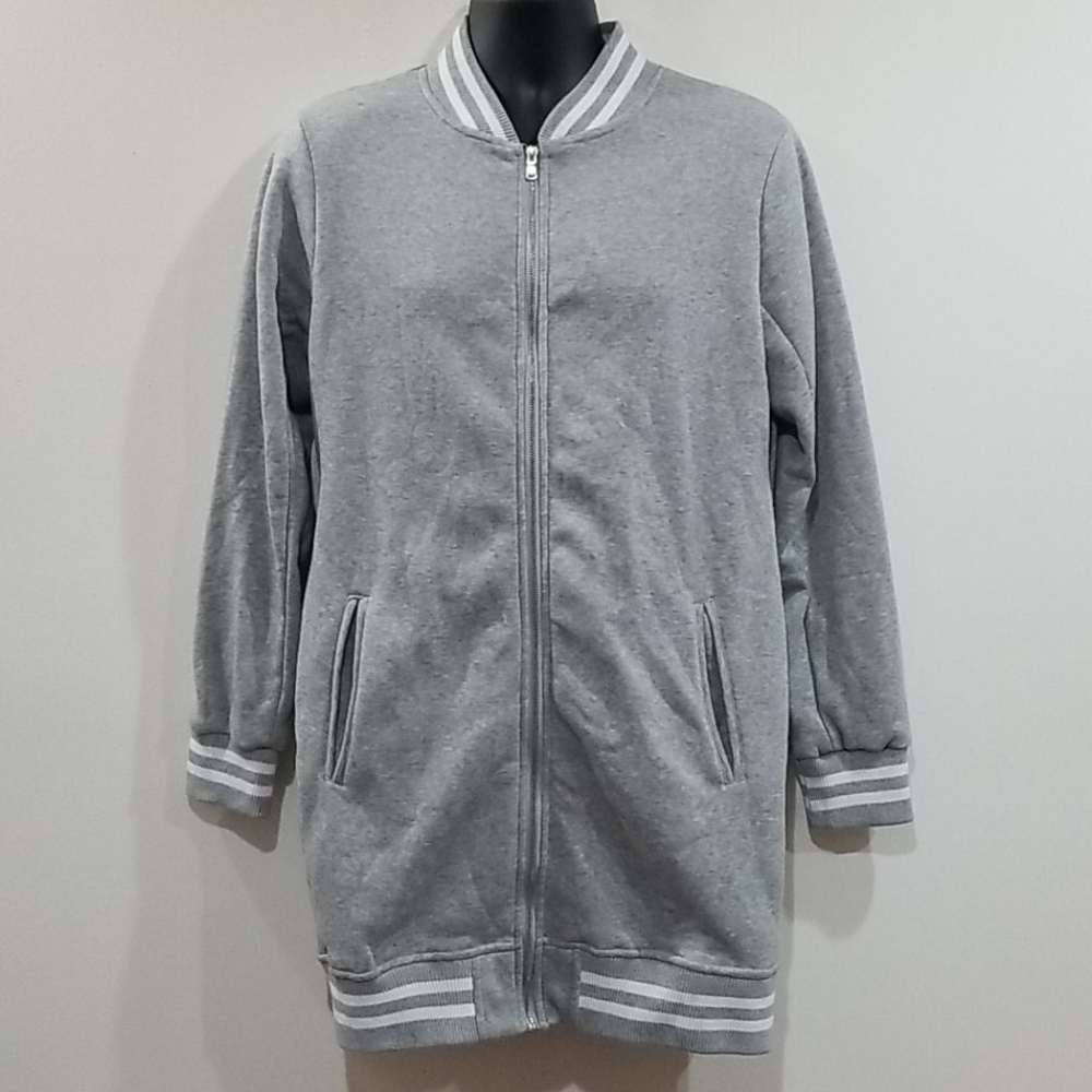 Red Fox men's gray sweat jacket in a xl